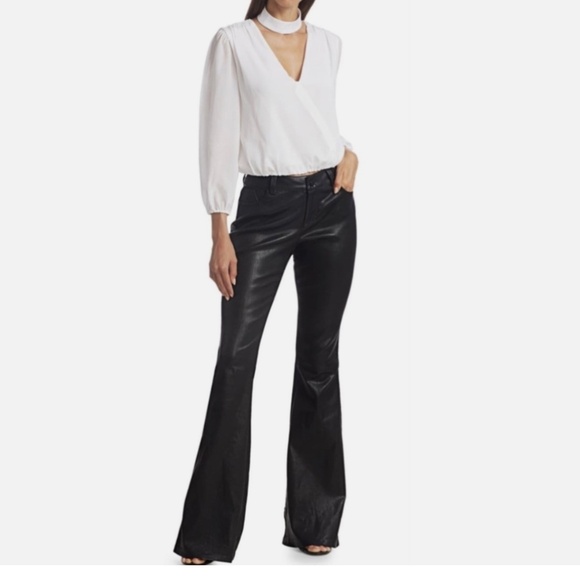 ★NWT Alice+Olivia Silk Blouse with detachable Choker White S★ - Picture 5 of 9